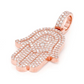 3.75CTW Iced Out Hamsa Pendant  customdiamjewel   
