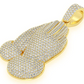 Fully Iced Out 8.80CTW Diamond Prayers Hands Pendant  customdiamjewel   
