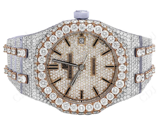 Iced Out AP Automatic Mechanical Lab Diamond Watch For Men's customdiamjewel