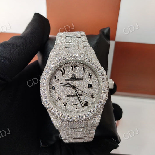 Full White Iced Out Luxury Wrist Watch customdiamjewel