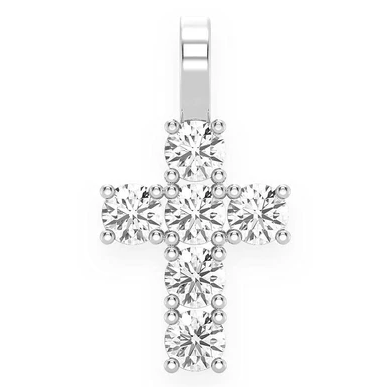 1.25CTW Round Diamond Cross Pendant  customdiamjewel   
