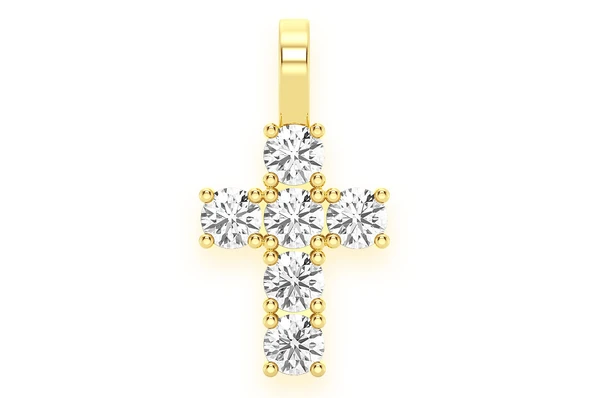 1.25CTW Round Diamond Cross Pendant  customdiamjewel   