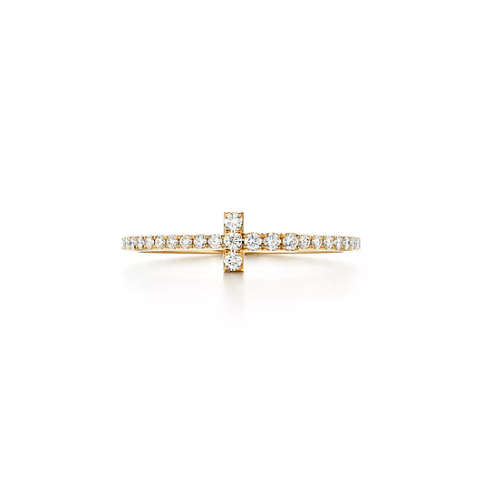 0.20 CTW Natural Diamond Bar Wire Band Ring  customdiamjewel 10KT Yellow Gold VVS-EF