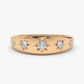 0.32CTW Split Round Lab grown Diamond 5 Stone Wedding Band  customdiamjewel 10KT Rose Gold VVS-EF