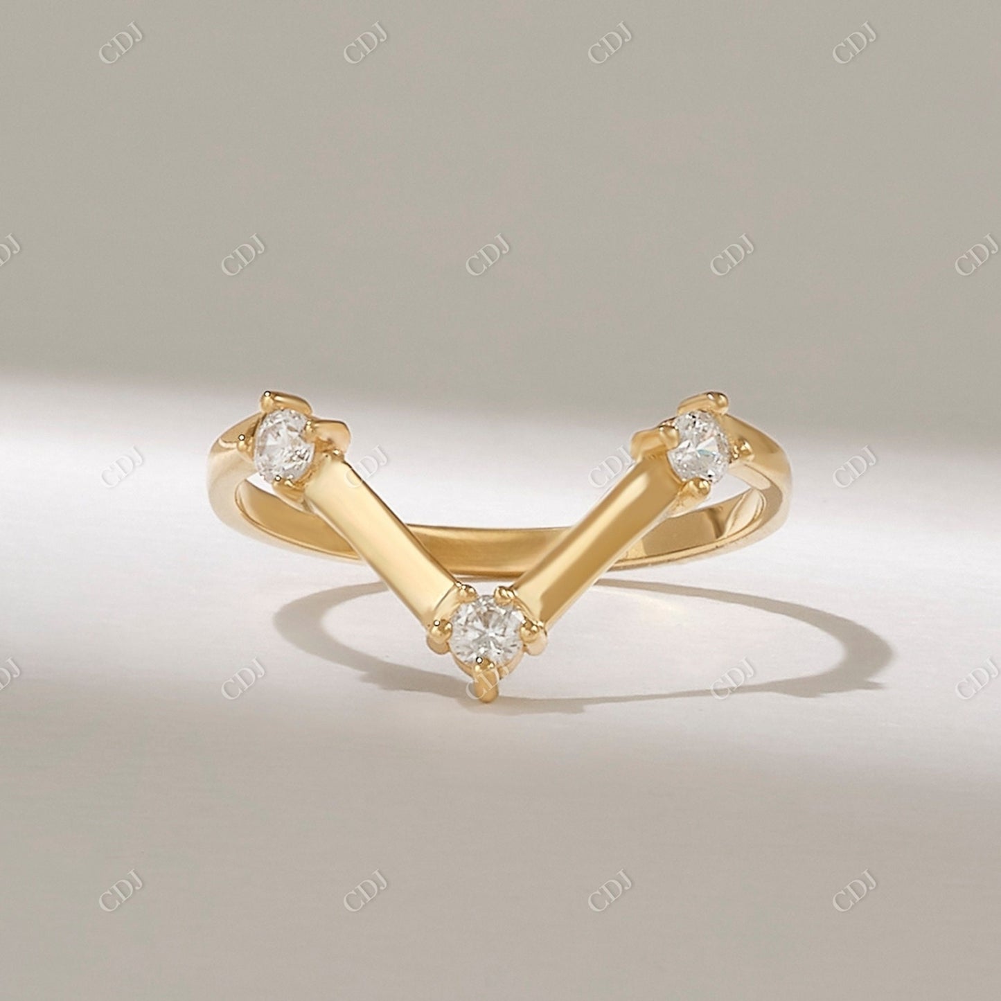 0.18CTW Diamond V Shape Wedding Band  customdiamjewel   