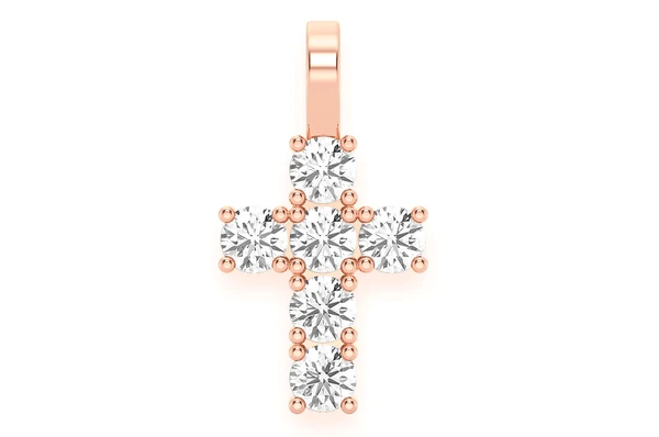 1.25CTW Round Diamond Cross Pendant  customdiamjewel   