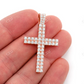 2.25CTW Two Row Diamond Cross Pendant  customdiamjewel   