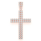 2.25CTW Two Row Diamond Cross Pendant  customdiamjewel   
