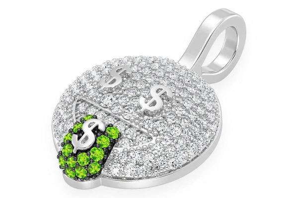 0.45CTW Diamond Money Face Pendant  customdiamjewel   