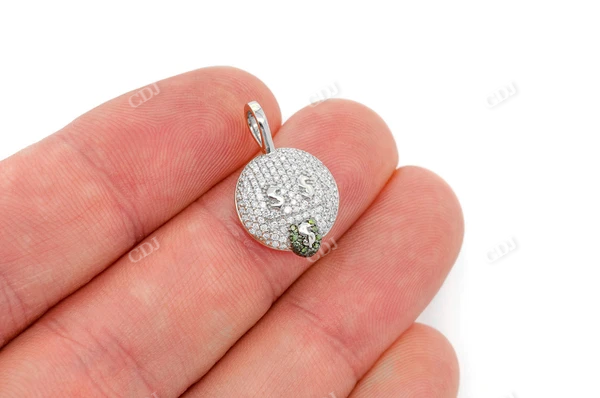 0.45CTW Diamond Money Face Pendant  customdiamjewel   