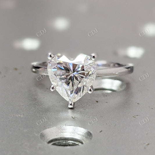 2.00CT Heart Cut Moissanite Engagement Ring  customdiamjewel 10KT White Gold VVS-EF