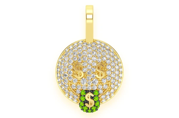 0.45CTW Diamond Money Face Pendant  customdiamjewel   