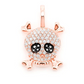 0.45CTW Iced Out Skull And Crossbones Pendant  customdiamjewel   