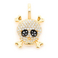 0.45CTW Iced Out Skull And Crossbones Pendant  customdiamjewel   