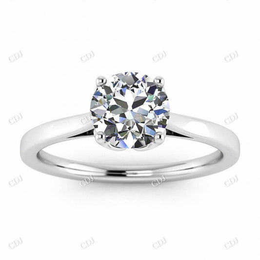 1.00CTW Round Cut Solitaire Moissanite Engagement Ring  customdiamjewel 10KT White Gold VVS-EF