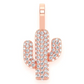 0.35CTW Cluster Diamond Cactus Pendant  customdiamjewel   