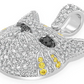 1.90CTW Round Diamond Cat Face Pendant  customdiamjewel   