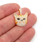 1.90CTW Round Diamond Cat Face Pendant  customdiamjewel   