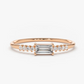 0.25CTW Minimalist Baguette Lab Grown Diamonds Solitaire Band  customdiamjewel 10KT Rose Gold VVS-EF