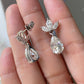 Pear and Marquise Cut Moissanite Dangle Drop Stud Earrings