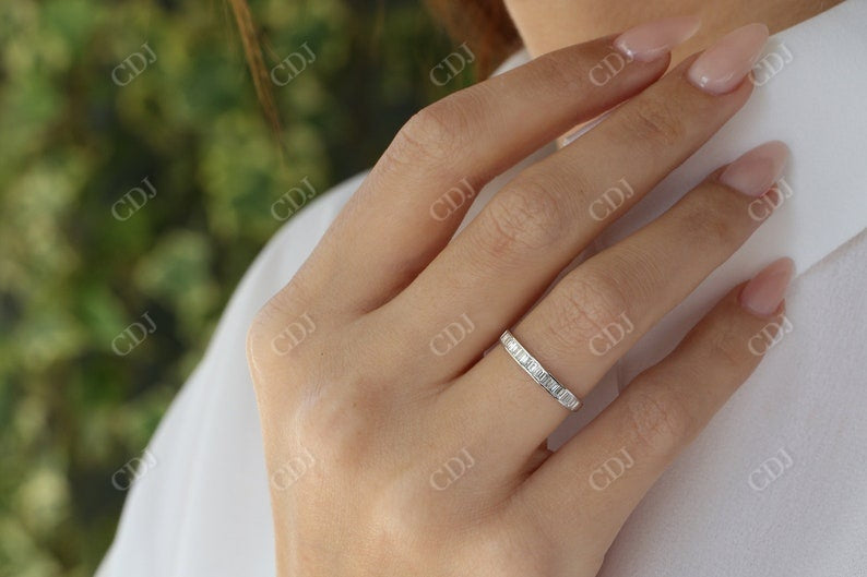 0.40CTW Baguette Cut Natural Diamond Channel Set Wedding Band  customdiamjewel   