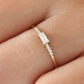 0.25CTW Minimalist Baguette Lab Grown Diamonds Solitaire Band  customdiamjewel   