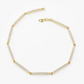 14k Solid Gold Pave Stackable Natural Diamond Bar Bracelet  customdiamjewel   
