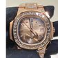 Rose Gold Patek Philippe Iced Out Custom Moissanite Watch customdiamjewel