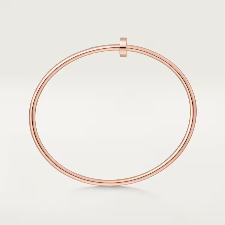 Fashion Simple Style Cartier Rose Gold Cuff Nail Bracelet  customdiamjewel   