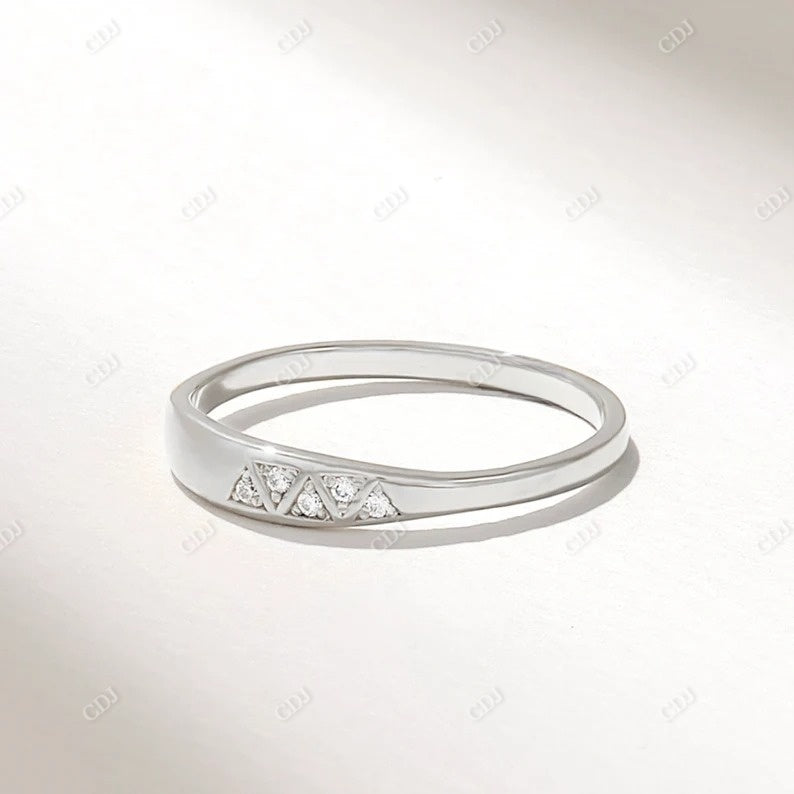 0.03CT Round Cut Lab Grown Diamond Ring  customdiamjewel 10K White Gold VVS-EF
