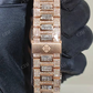 Rose Gold Patek Philippe Iced Out Custom Moissanite Watch customdiamjewel