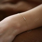 Trio Natural Diamond Bracelet 14k Solid Gold Bezel Setting  customdiamjewel   