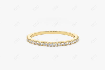 0.15CTW Stackable Lab Grow Diamond Wedding Band  customdiamjewel 10KT Yellow Gold VVS-EF