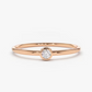 Simple Solitaire Bezel Set Diamond Wedding Band  customdiamjewel 10KT Rose Gold VVS-EF