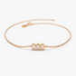 Trio Natural Diamond Bracelet 14k Solid Gold Bezel Setting  customdiamjewel 10 KT Solid Gold Rose Gold VVS-EF