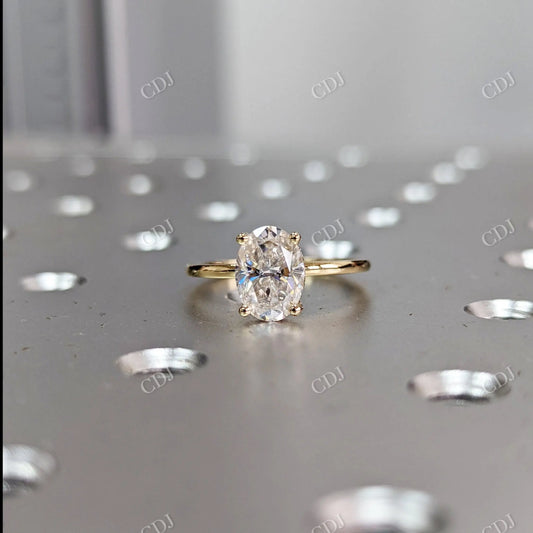 1.80CTW Oval Cut Moissanite Halo Engagement Ring  customdiamjewel 10KT Yellow Gold VVS-EF