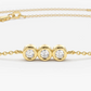 Trio Natural Diamond Bracelet 14k Solid Gold Bezel Setting  customdiamjewel   