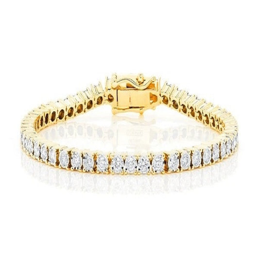 2.75CTW Solid Yellow Gold Diamond Tennis Bracelet  customdiamjewel   