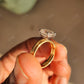 Antique Cushion Cut Moissanite Bridal Ring Set  customdiamjewel   