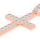 0.75CTW Bezel Set Extra Large Cross Pendant  customdiamjewel   