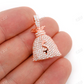 1.50CTW Diamond Money Bag White Gold Pendant customdiamjewel