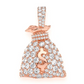 1.50CTW Diamond Money Bag White Gold Pendant customdiamjewel