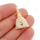 1.50CTW Diamond Money Bag White Gold Pendant customdiamjewel