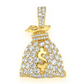1.50CTW Diamond Money Bag White Gold Pendant customdiamjewel