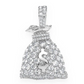1.50CTW Diamond Money Bag White Gold Pendant customdiamjewel