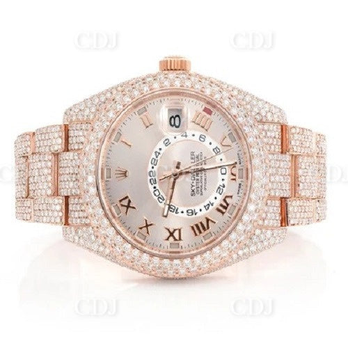 ROLEX 18K Rose Gold pelted 24.30CTW Diamond Watch  customdiamjewel   