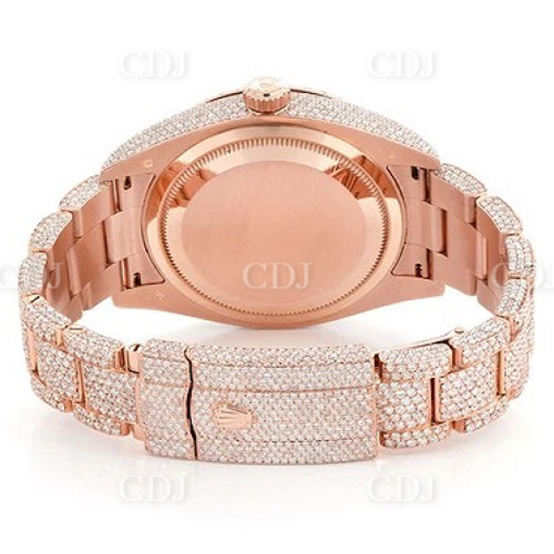 ROLEX 18K Rose Gold pelted 24.30CTW Diamond Watch  customdiamjewel   