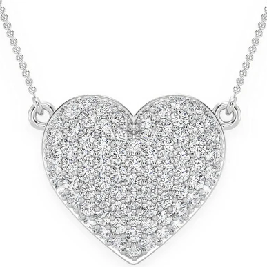 0.60CTW Heart Shape Diamond Necklace  customdiamjewel   