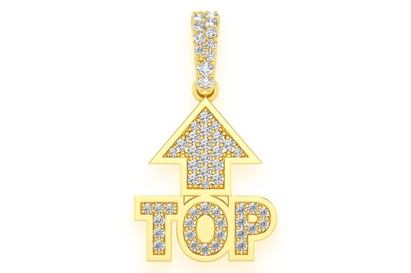 0.25CTW Top Emoji Hip Hop Pendant  customdiamjewel   