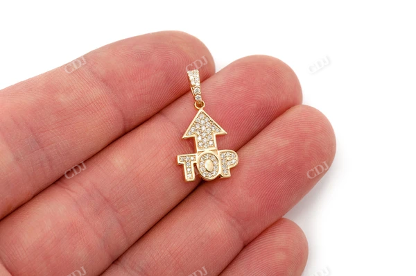 0.25CTW Top Emoji Hip Hop Pendant  customdiamjewel   